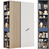 Trueliving 5 Door Walk-in Kids wardrobes Laminated Finish & PU Finish 8Ft *2Ft *9Ft -2438.4MM X 609MM X 2743.2MM)